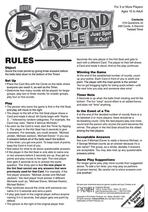 Official Game Rules .